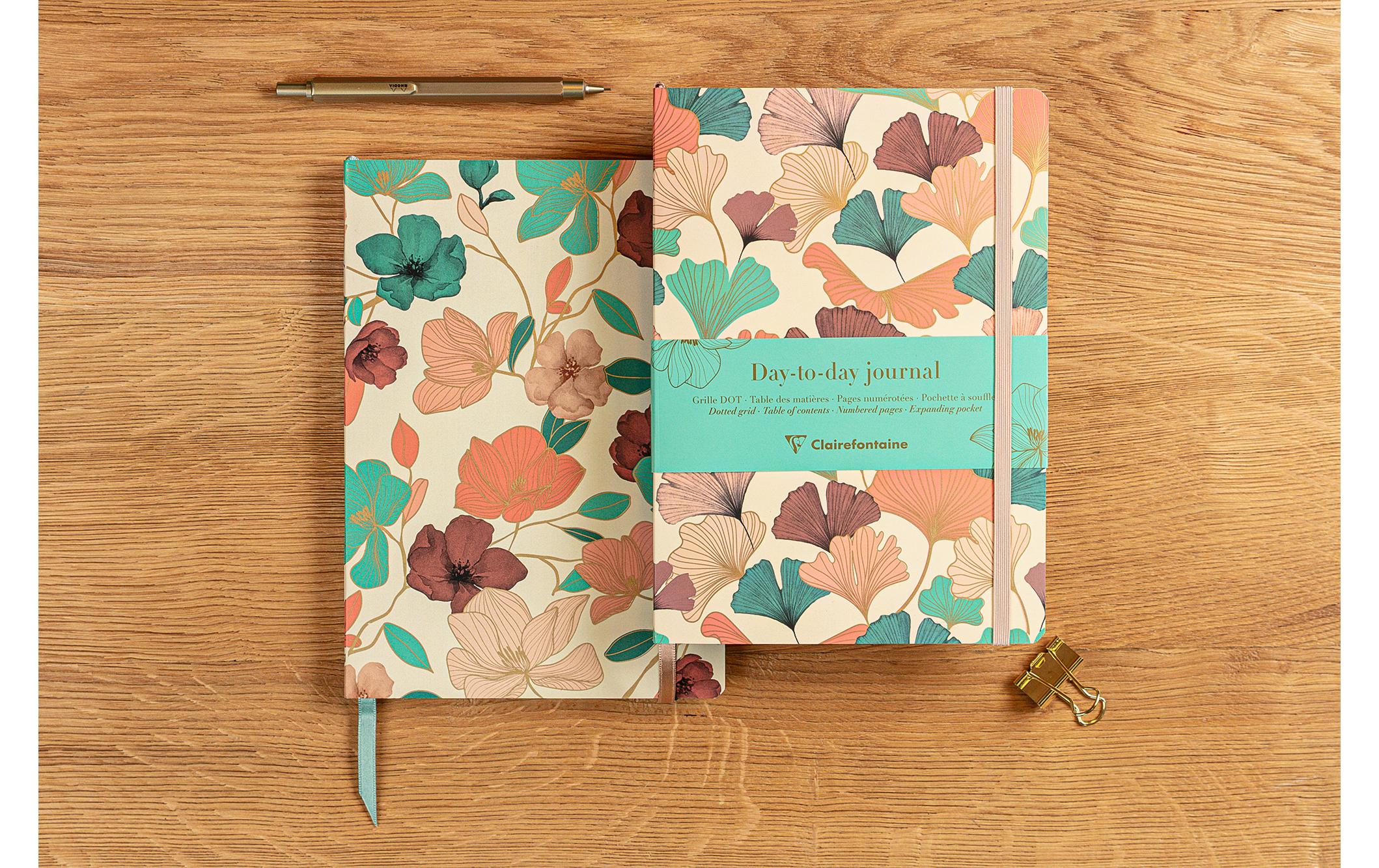 Clairefontaine Tagesplaner Gaia assortiert, Blätter, 0, Beige