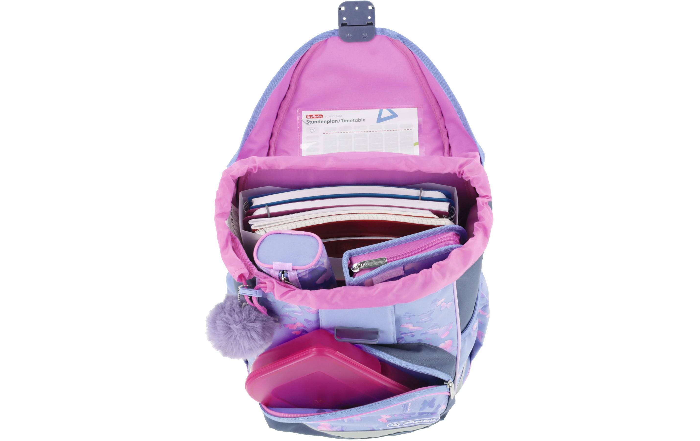 Herlitz Schulthek UltraLight Plus Butterfly 4-teiliges Set