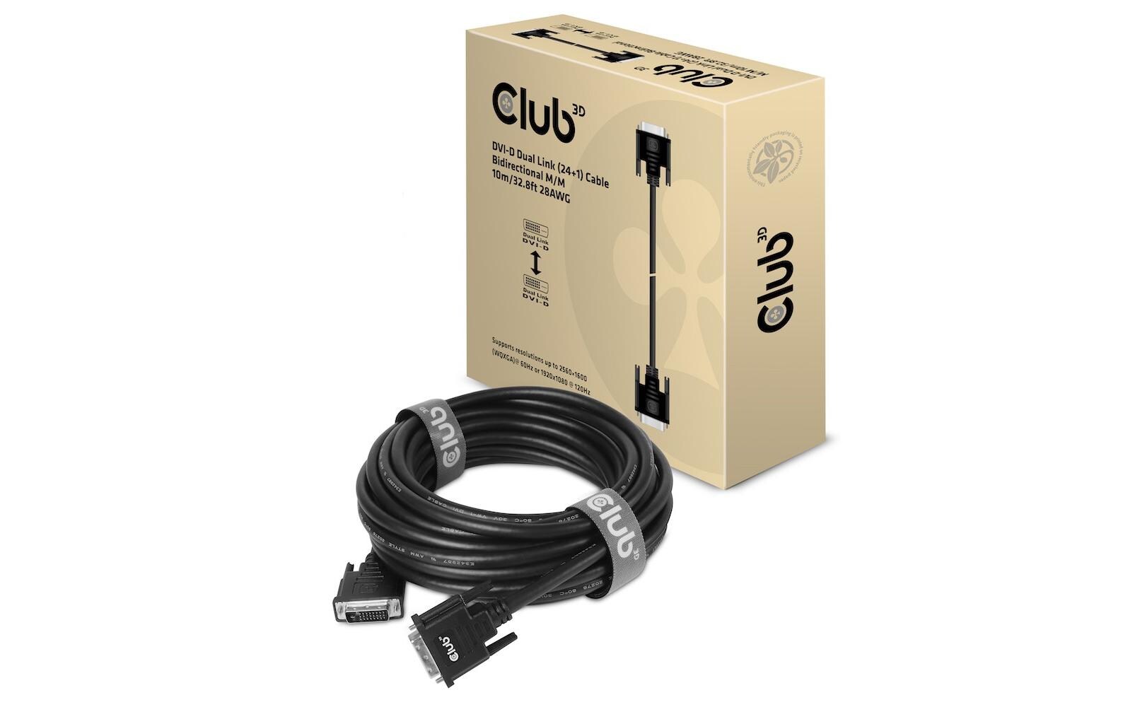 Club 3D Kabel DVI-D Dual Link 24+1 DVI-D - DVI-D, 3 m