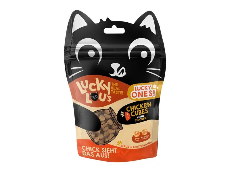 Lucky Lou Katzen-Snack Lucky Ones Cubes Huhn, 8 x 80 g