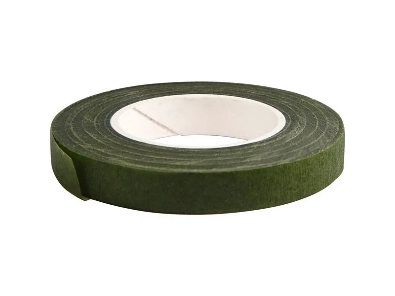 Creativ Company Florales Klebeband, B 12 mm, Dunkelgrün, 27 m/1 Rolle