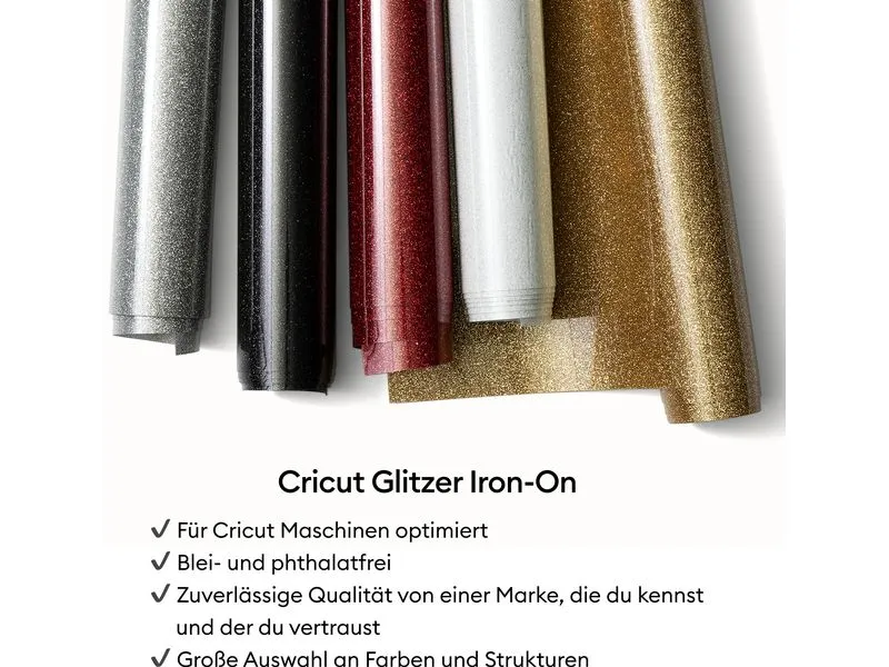 Cricut Aufbügelfolie Glitzer Iron-On 30.5 x 48.3 cm , Weiss Cricut Aufbügelfolie Glitzer Iron-On 30.5 x 48.3 cm , Weiss