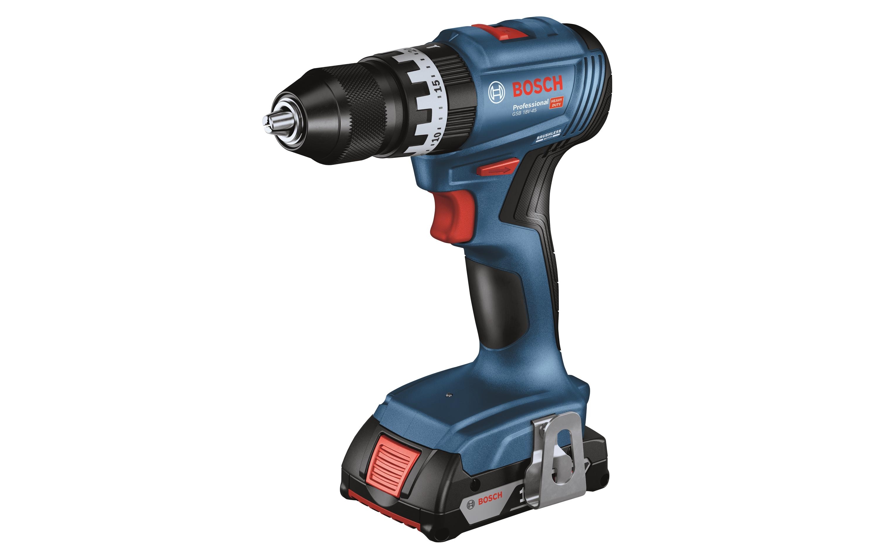 Bosch Professional Akku-Schlagbohrschrauber Set 18 V-GSB+GDX+GWS+2 x 5A