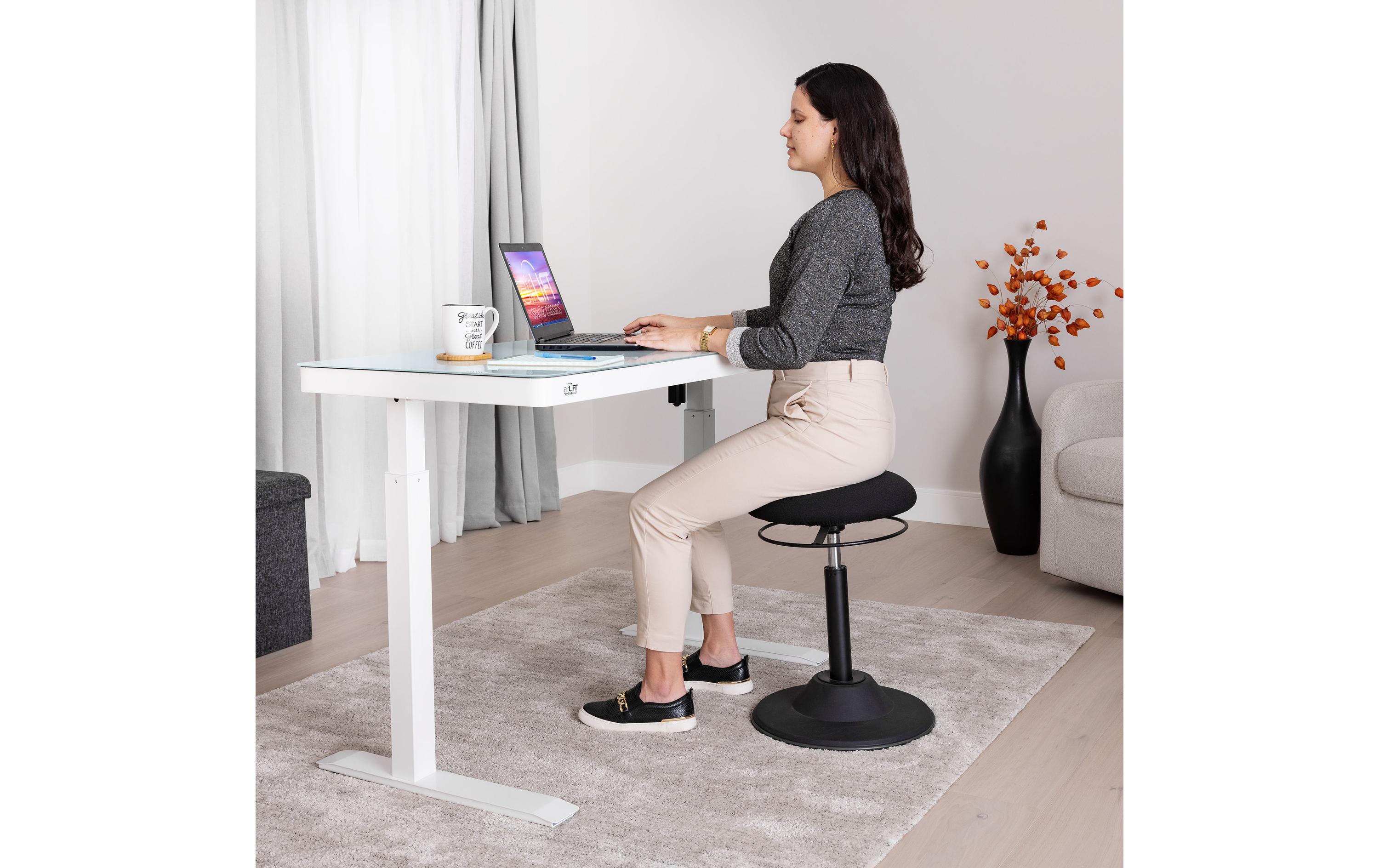 seville classics Stehtisch Airlift 1.2 x 0.6 m, Weiss