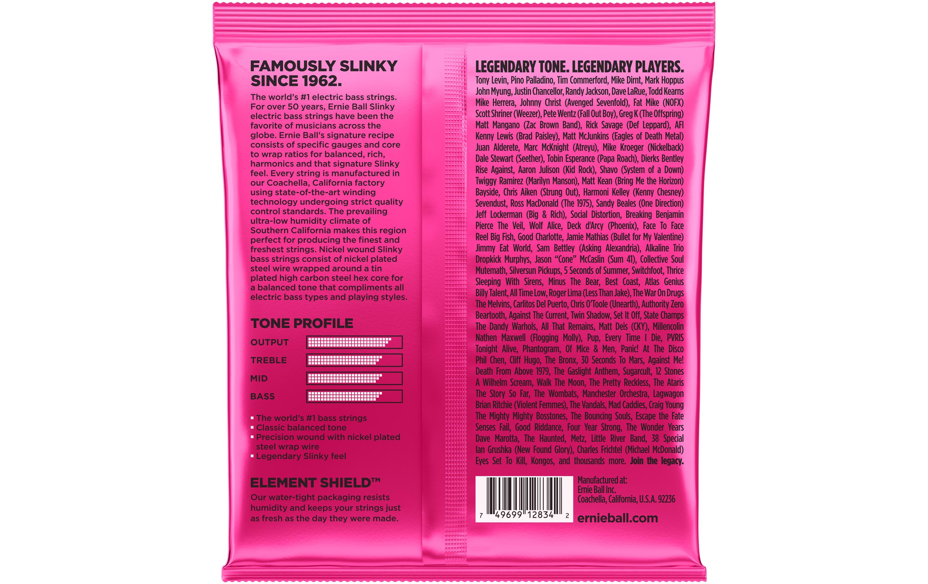 Ernie Ball Basssaiten 2834 Slinky Bass – Super, 45-100