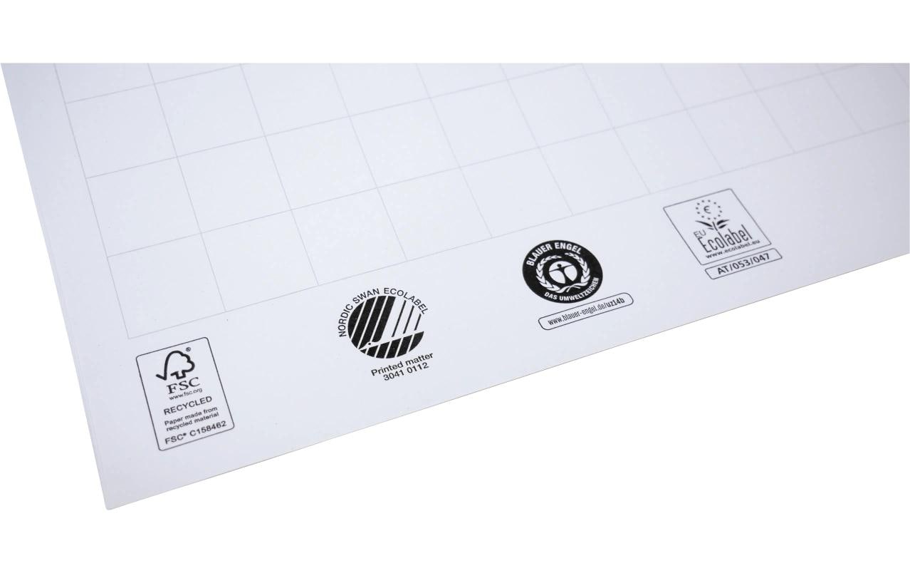 Legamaster Papierblock kariert 65 x 98 cm Hochweiss 2 Stück x 50 Blatt