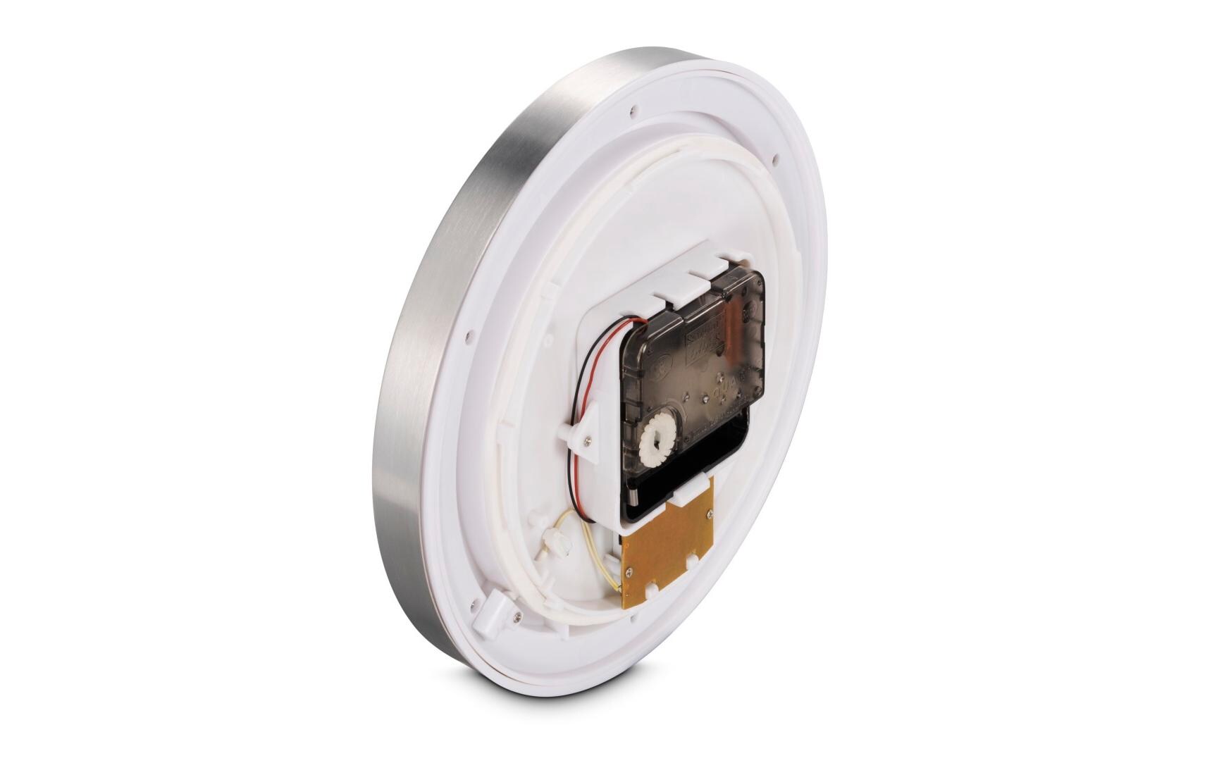 Hama Wanduhr Mauritius Ø 17 cm, Silber/Weiss