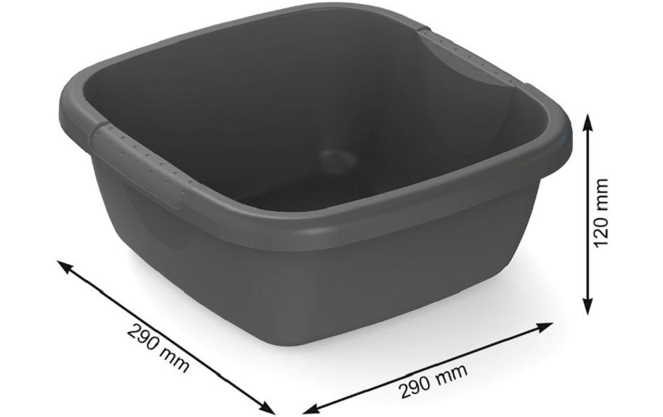 Rotho Becken Daily eckig, 5 l, Schwarz