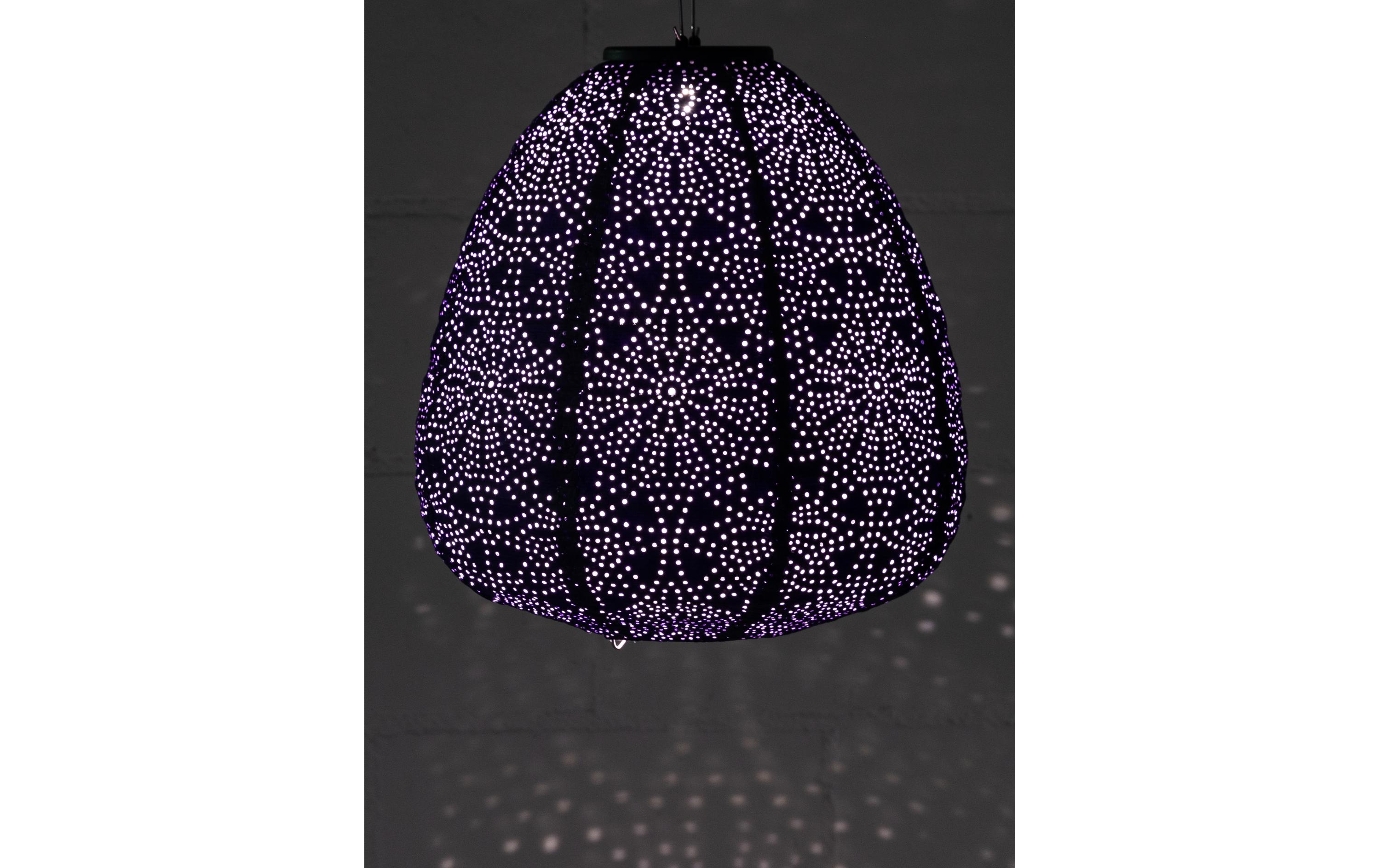 COCON Lampion LED Solar Kuppel, Dunkelviolett