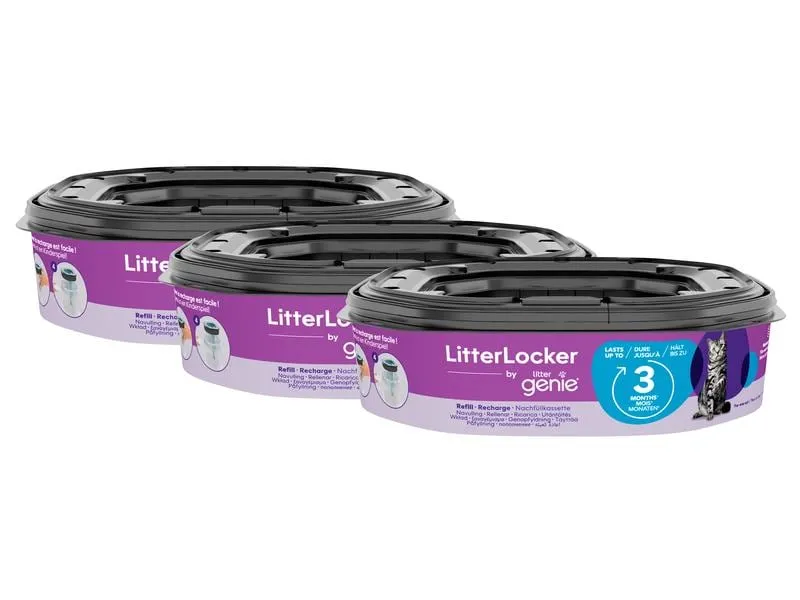 LitterLocker Nachfüllkassette XL zu LitterLocker Genie, 3er Kit