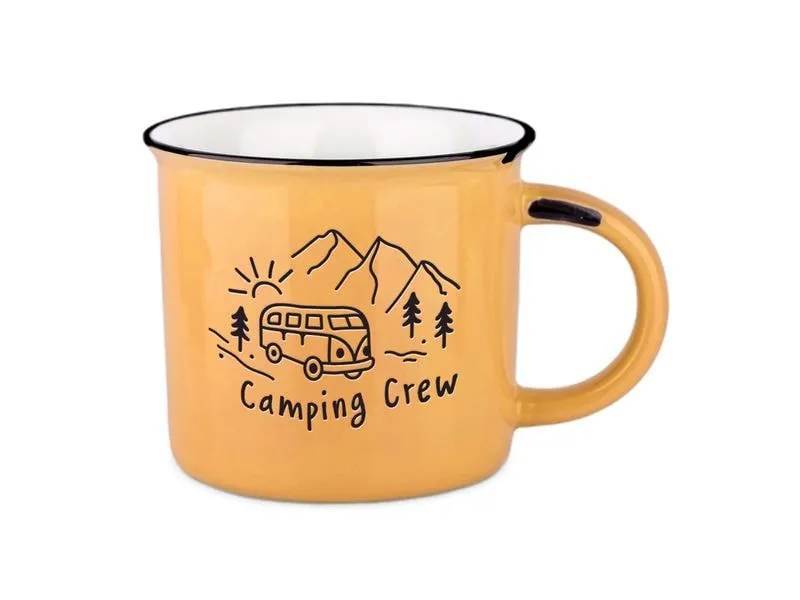 Grafik Werkstatt Vintage Becher Bergglück Camping Crew Grafik Werkstatt Vintage Becher Bergglück Camping Crew