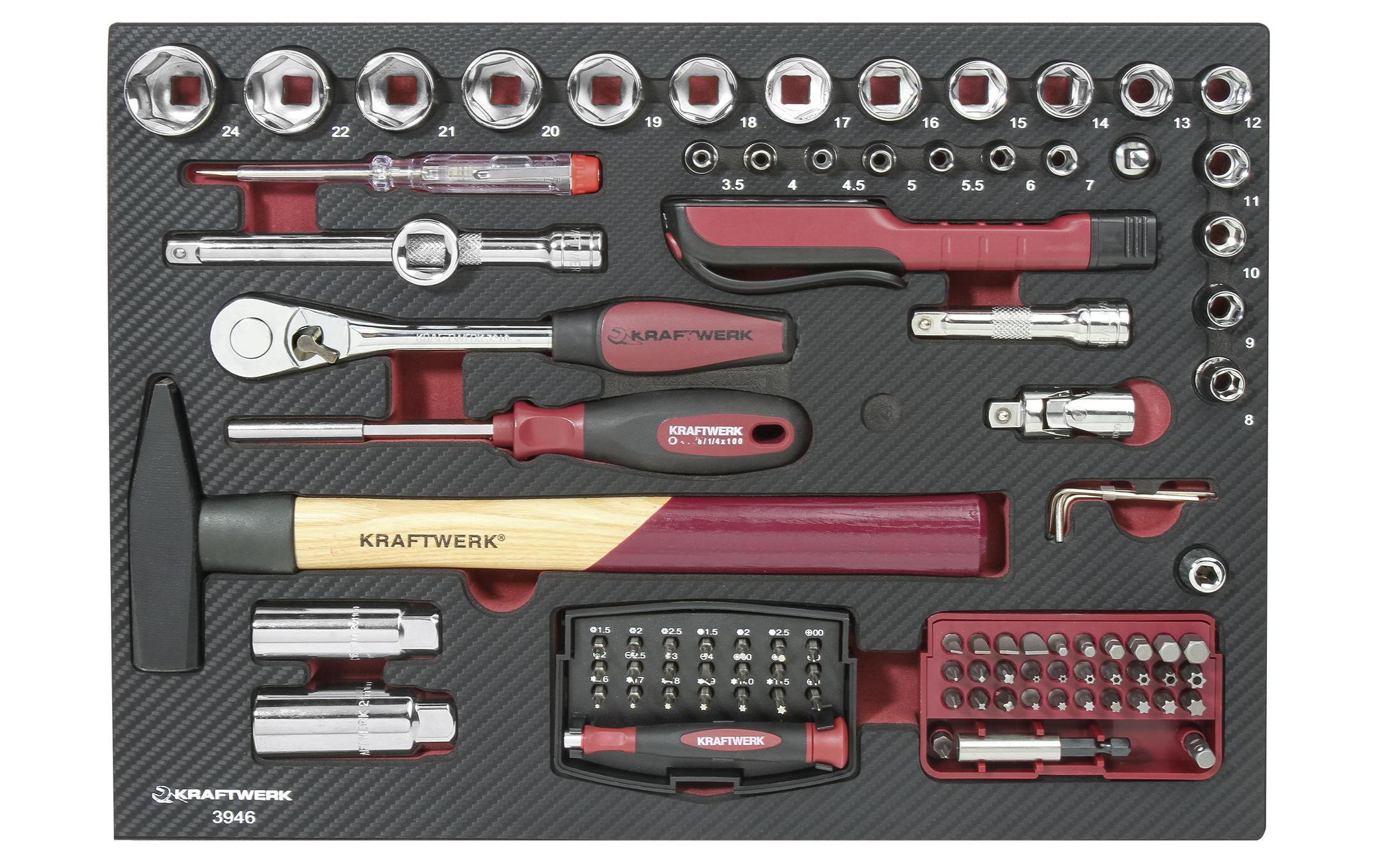 Kraftwerk Werkzeugkoffer Profi-Alu KW PB 151-teilig