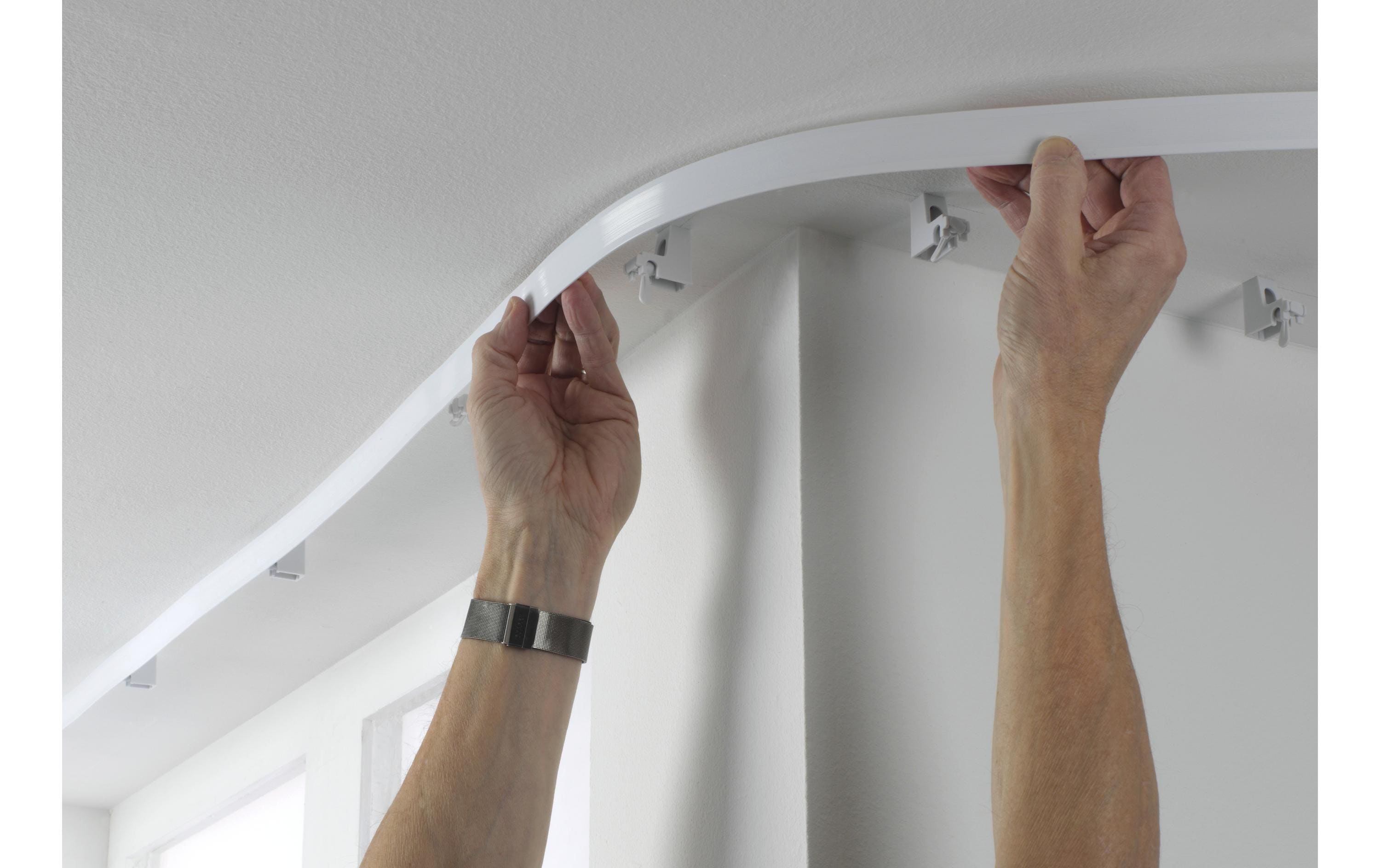 Gardinia Vorhangschiene Flexline, 350 cm, kürzbar Weiss