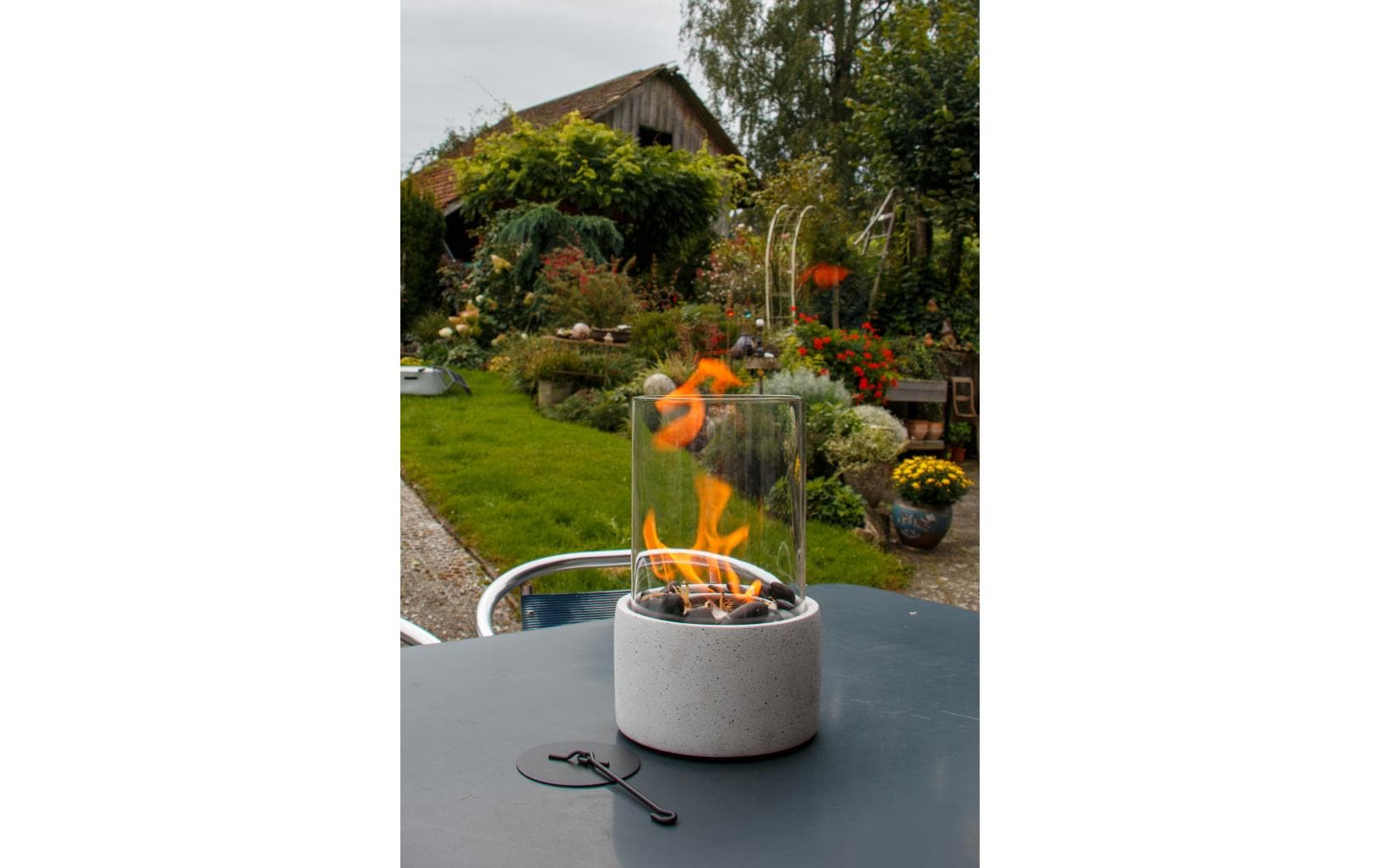 Ambiance Tischfeuer Cement 16.5 x 26.5 cm, Grau