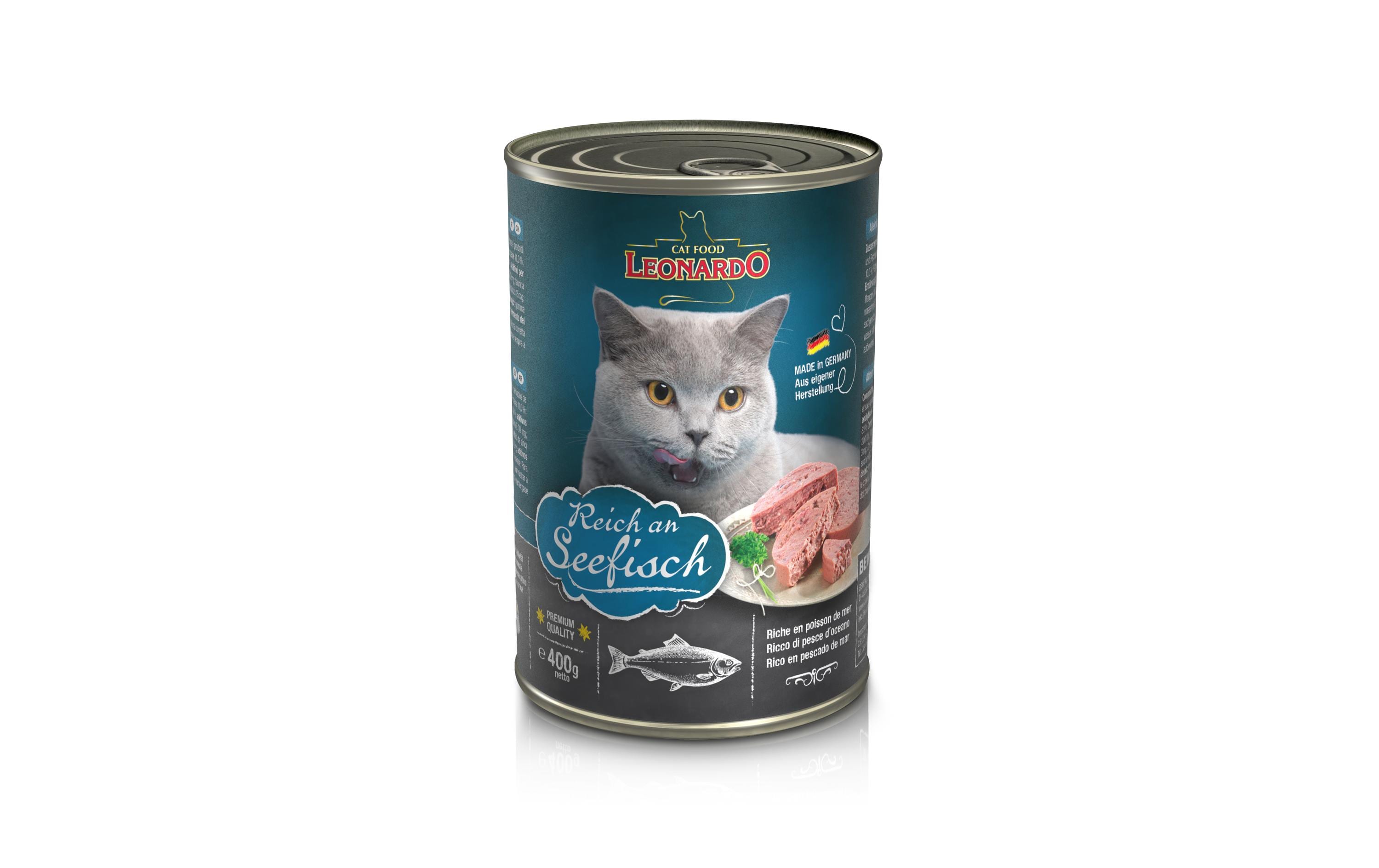 Leonardo Cat Food Nassfutter Seefisch, 400 g