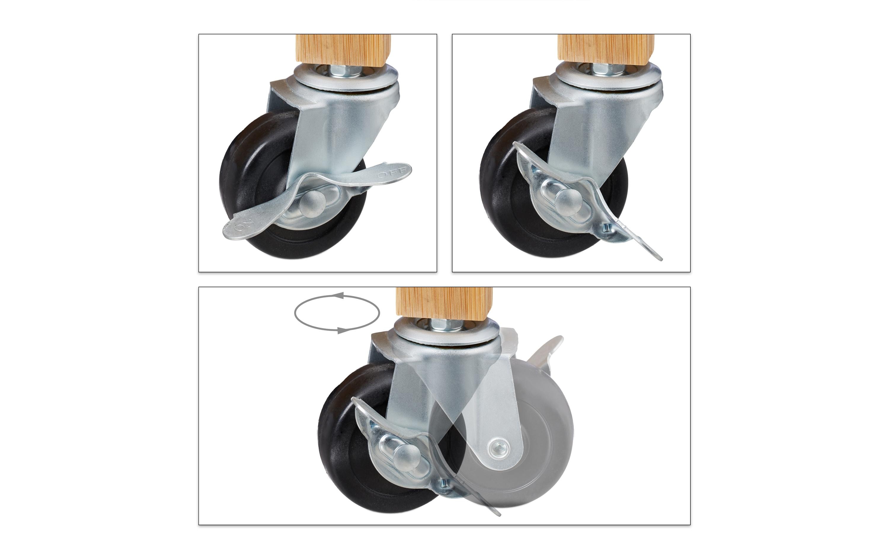 relaxdays Küchenwagen 82 x 59.5 x 35 cm