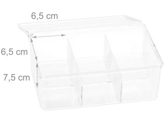 relaxdays Teebeutel-Box Transparent