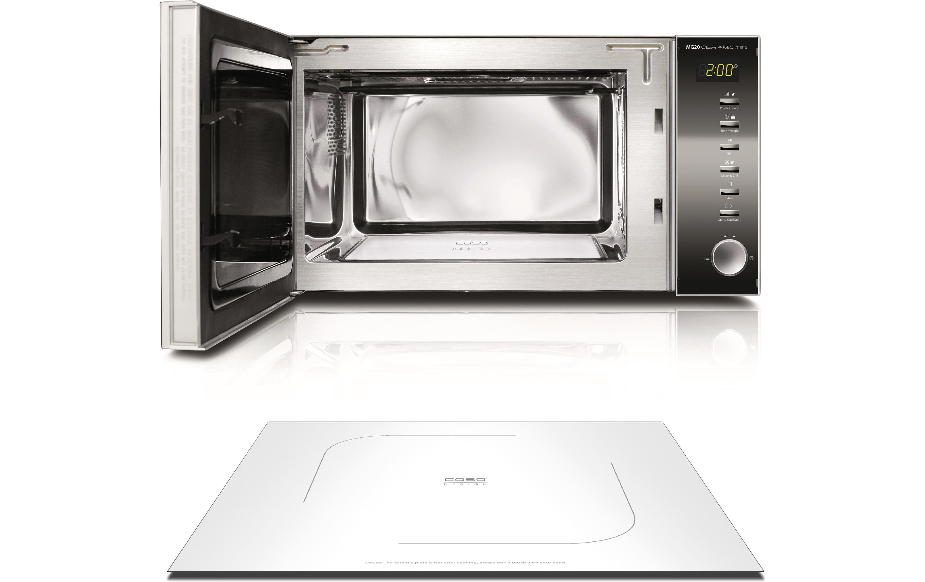 Caso Mikrowelle MG20 Ceramic Menu Schwarz