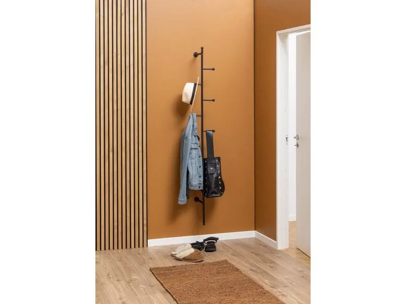 AC Design Garderobenständer Aspen Schwarz, 24.6 x 20.7 x 171.2 cm