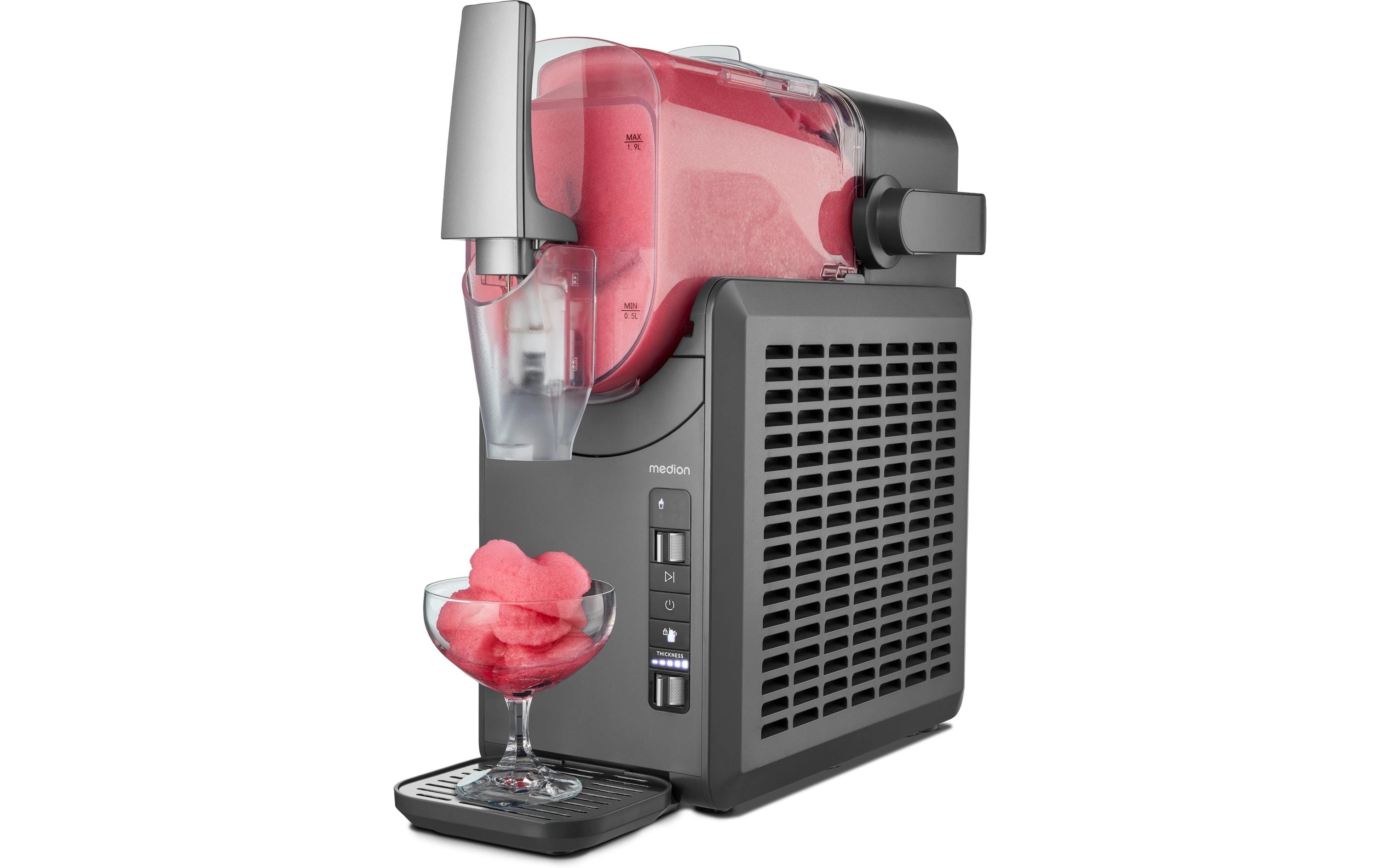 Medion Glacemaschine Slush Ice Maker, 2.6 l, Grau