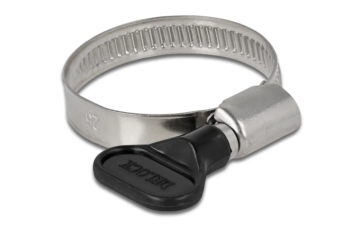 Delock Schlauchschellen-Set 25-40 mm, Schwarz 10 Stück