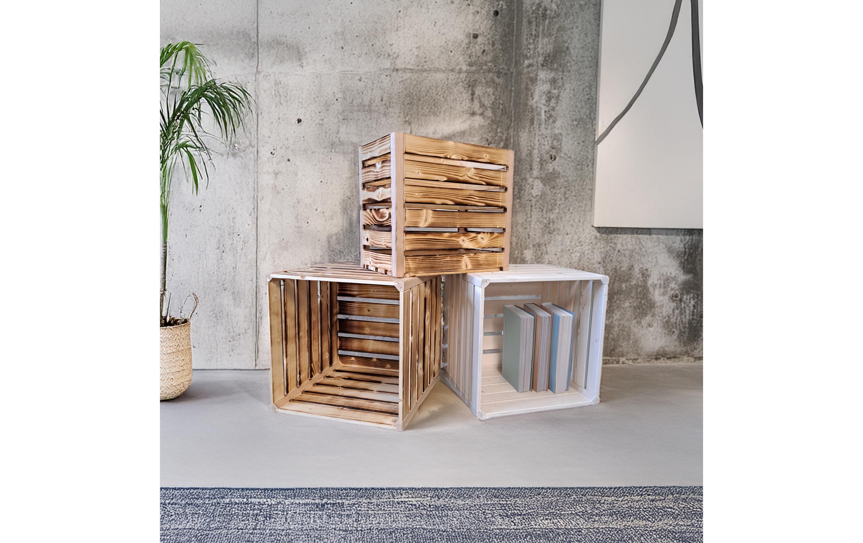 Holz Zollhaus Holzharasse geflammt, 23.3 x 35 x 32 cm