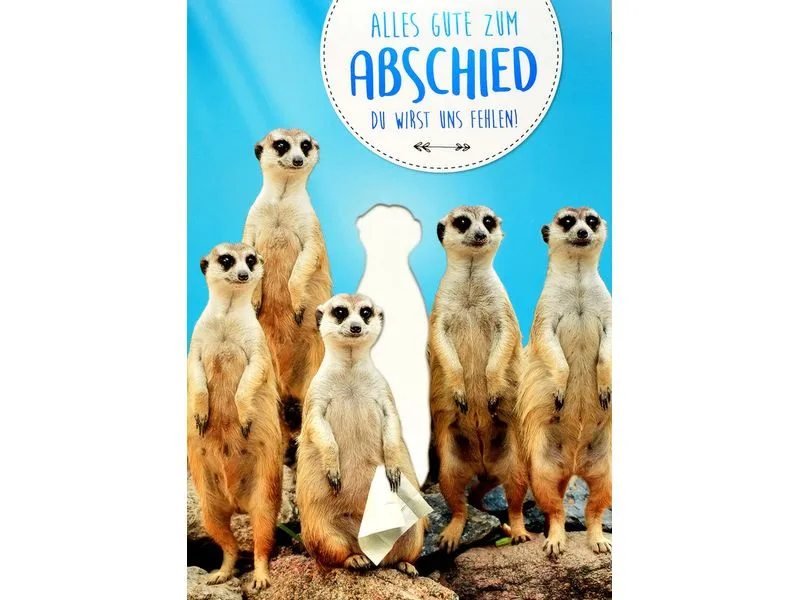ABC Abschiedskarte Erdmännchen A4