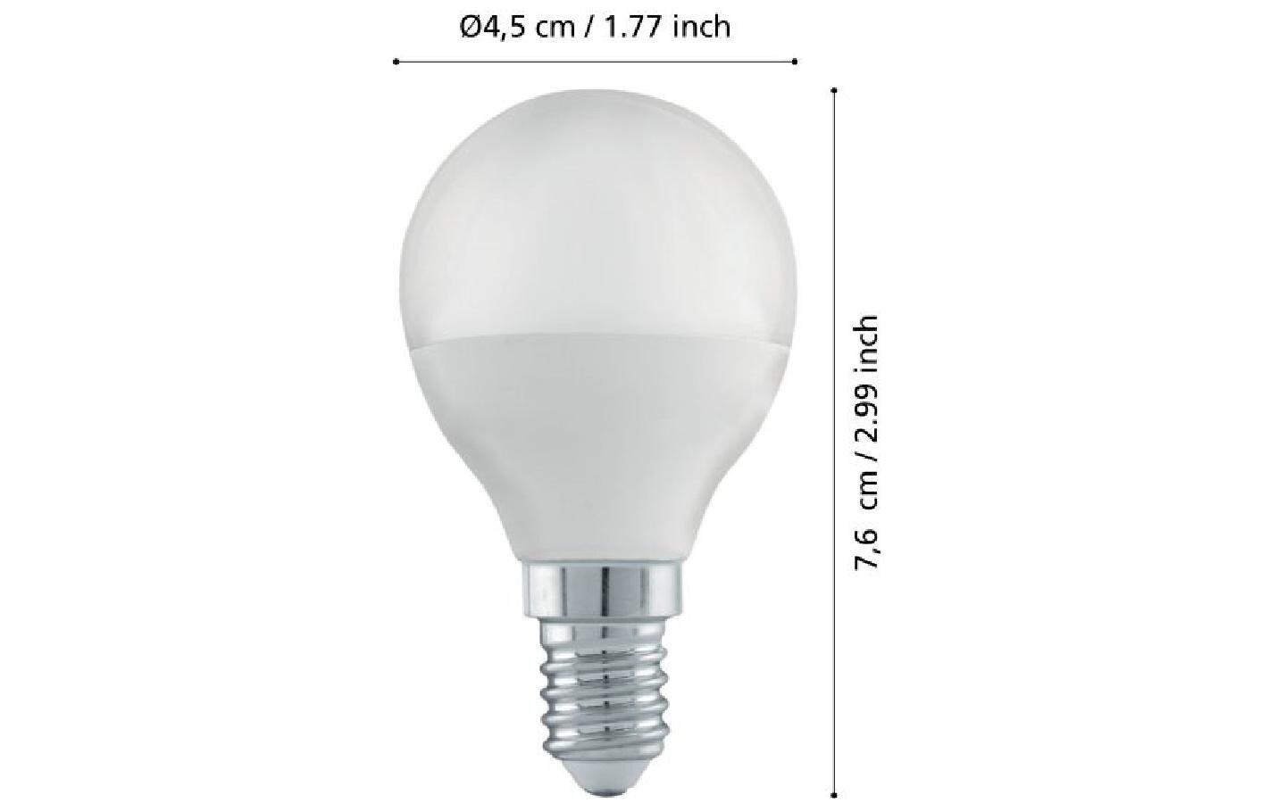 EGLO Leuchten Lampe 4.5 W E14 Warmweiss