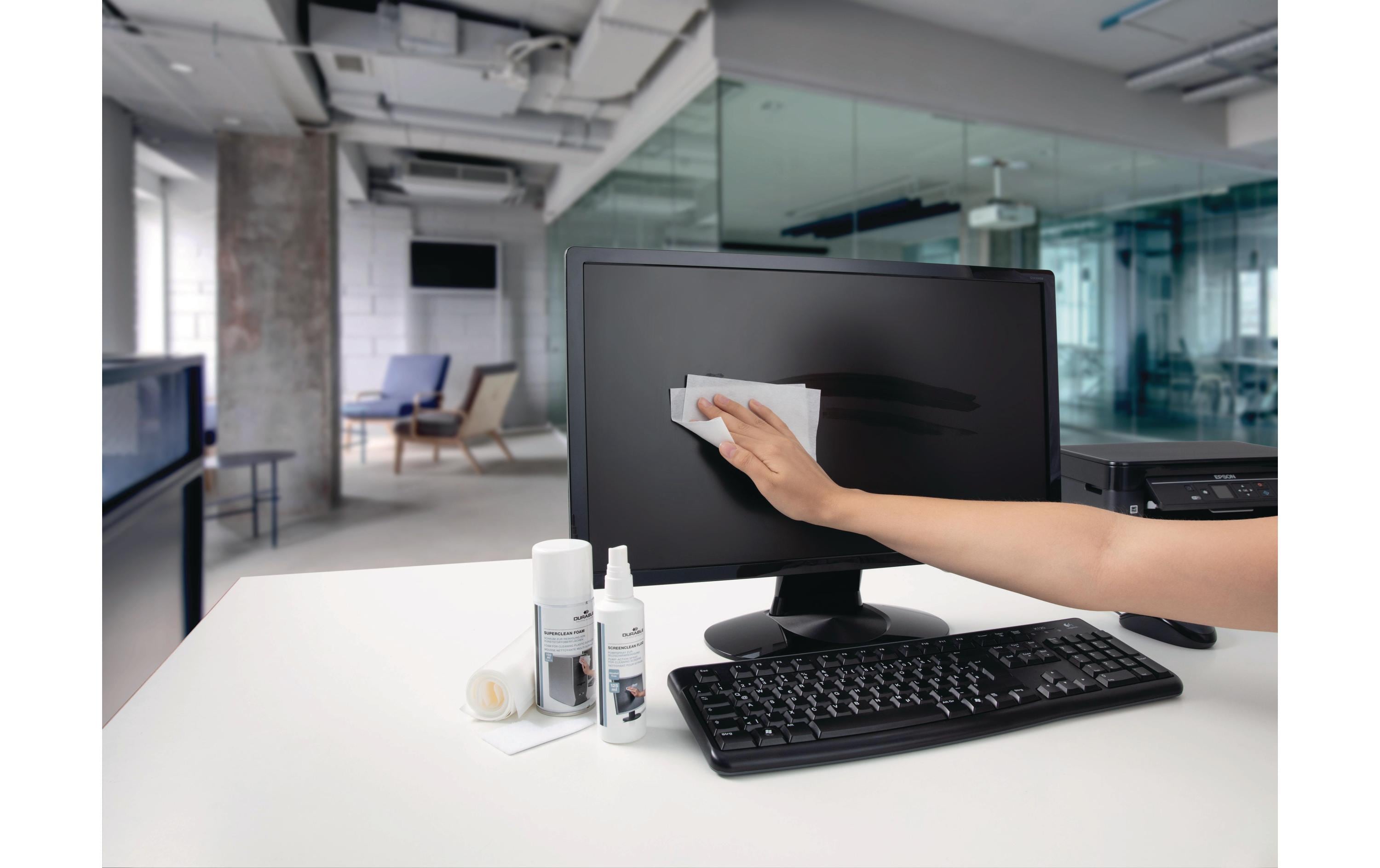 DURABLE Reinigungsspray und Tuch PC Cleaning Kit 125 ml; 150 ml