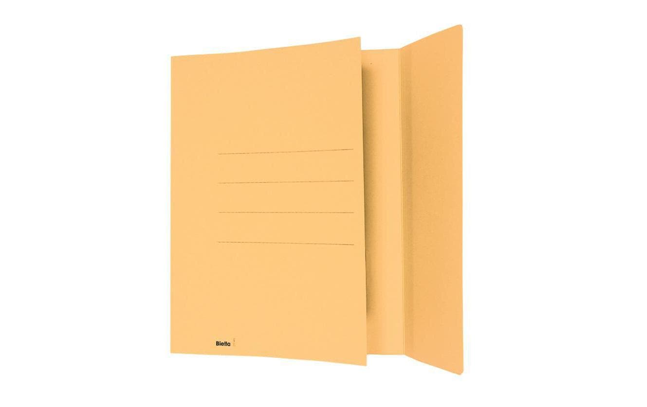 Biella Einlagemappe A4 3 Rillen, Gelb, 50 Stück Biella Einlagemappe A4 3 Rillen, Gelb, 50 Stück