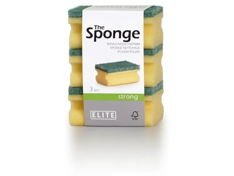 Elite Schwamm Strong 3 Stück, Gelb/Grün Elite Schwamm Strong 3 Stück, Gelb/Grün