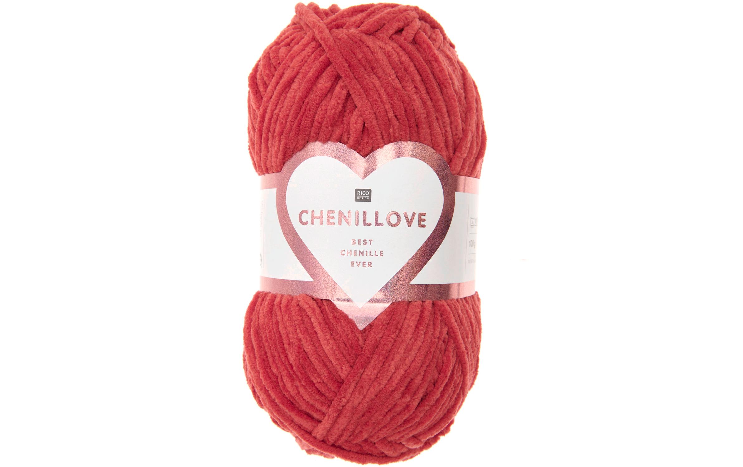 Rico Design Wolle Chenillove 100 g, Rot