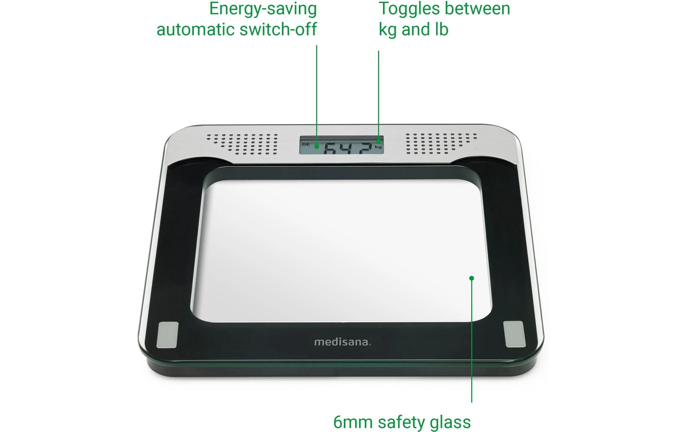Medisana Personenwaage PS425 Grau; Schwarz