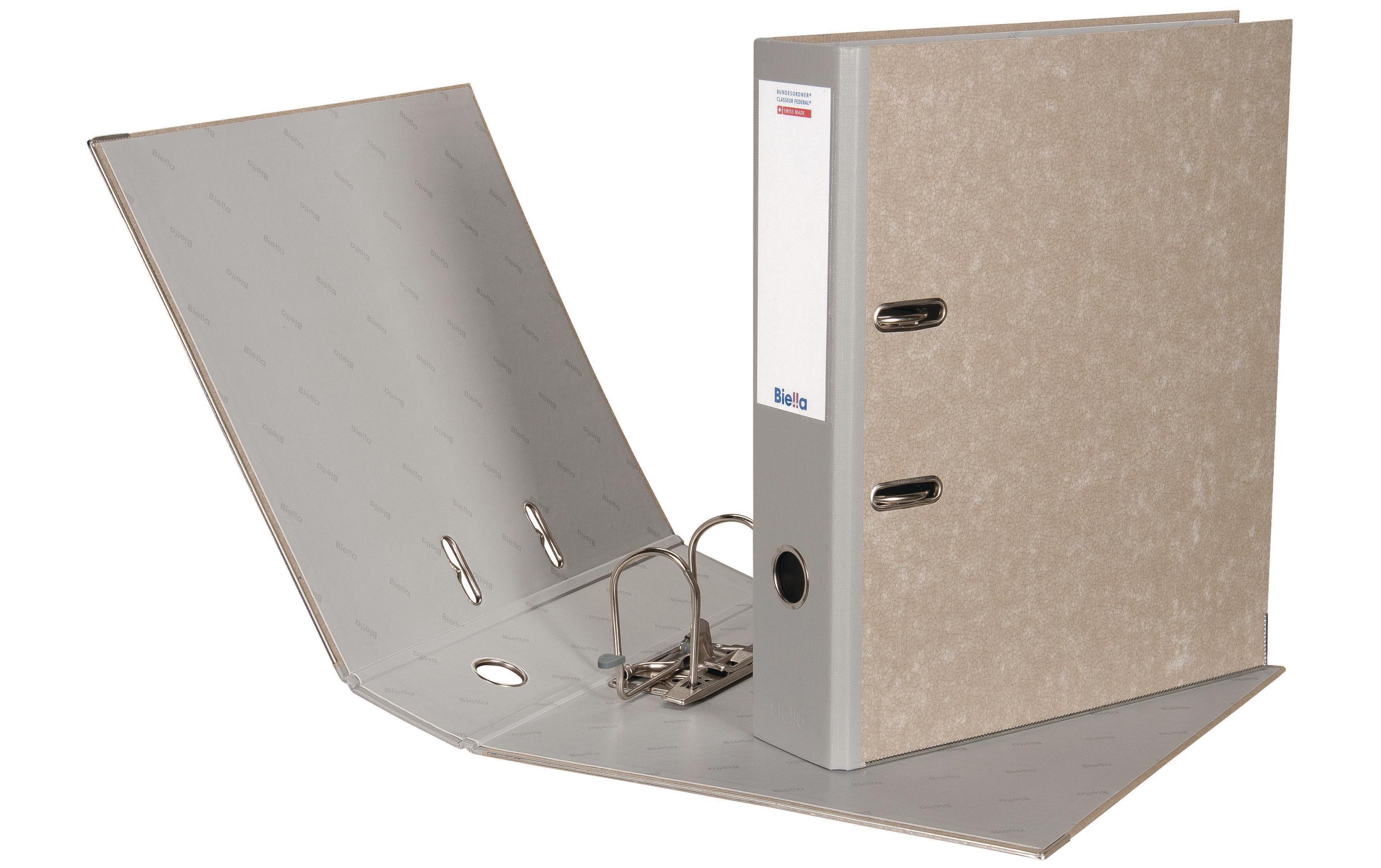 Biella Bundesordner A4 7 cm, Beige/Grau