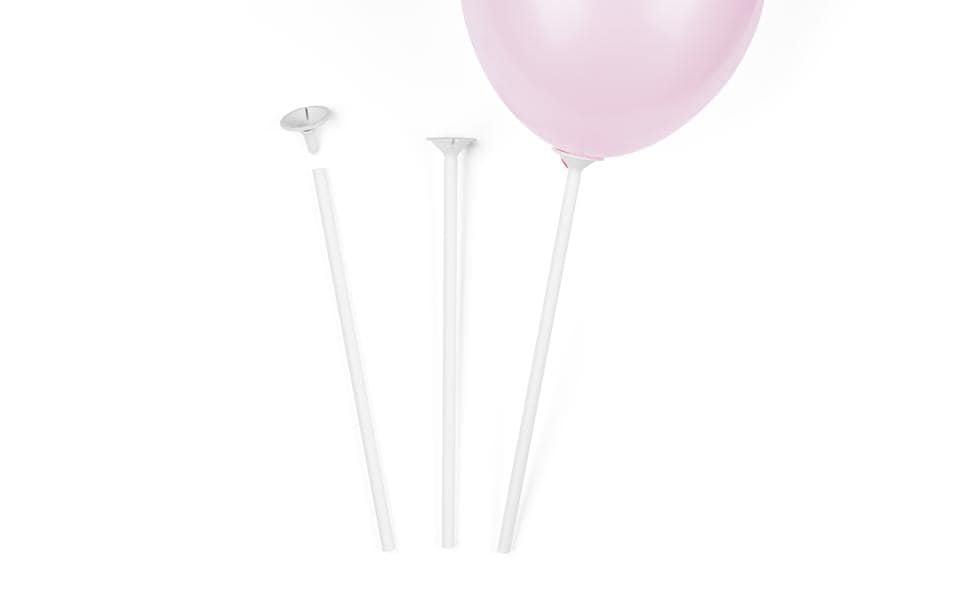 Partydeco 100er-Set Weiss, 30 cm