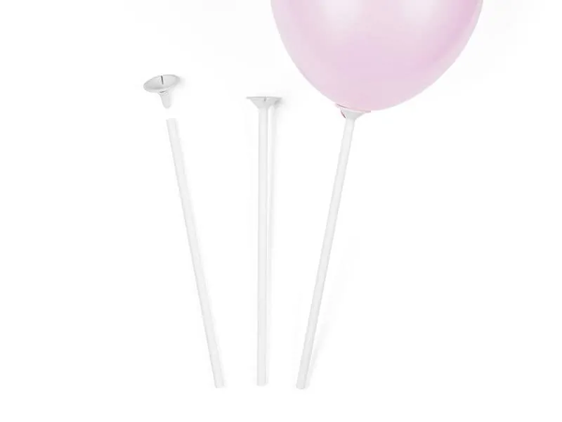 Partydeco 100er-Set Weiss, 30 cm