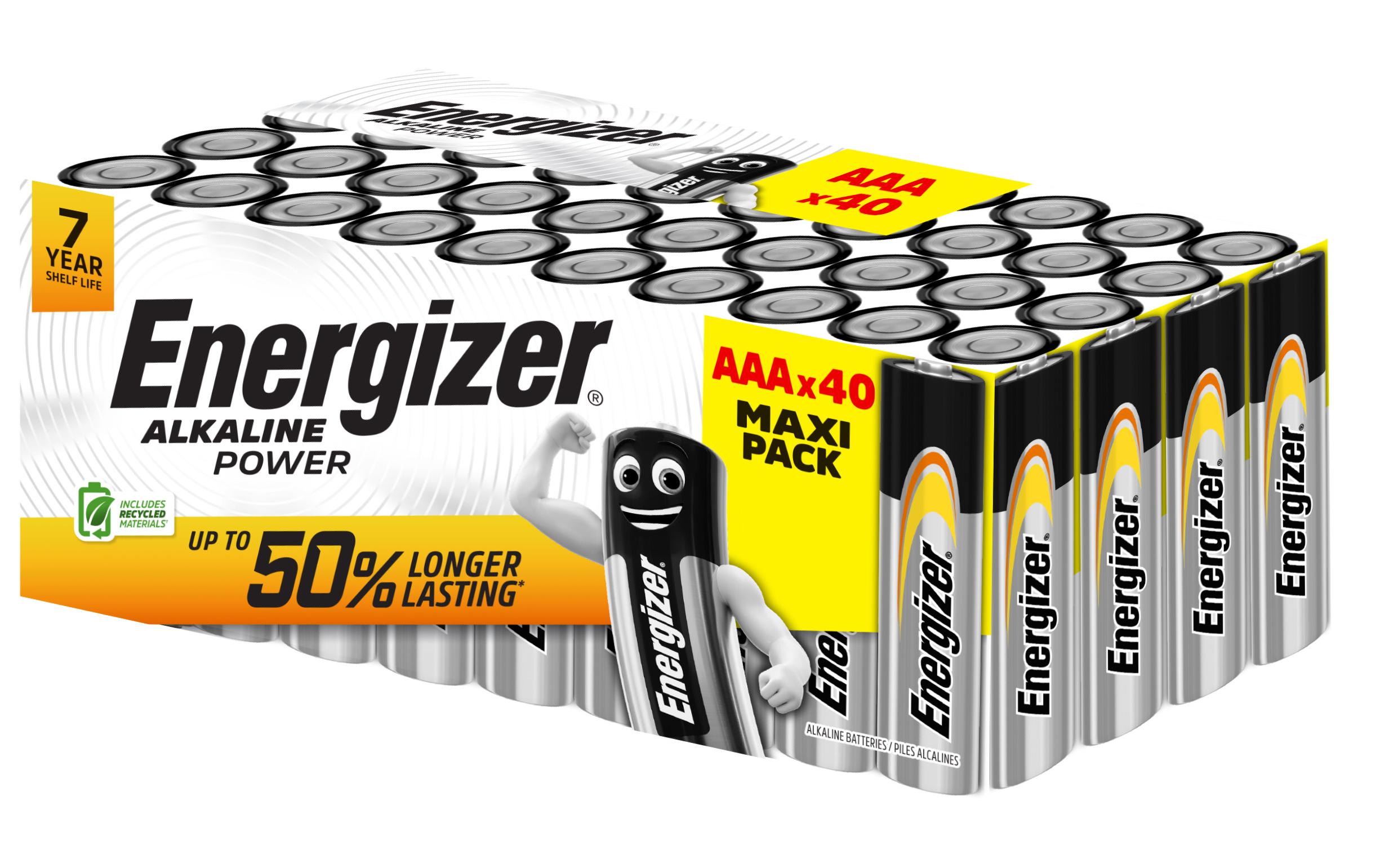Energizer Batterie Alkaline Power AAA , 40 Stück Energizer Batterie Alkaline Power AAA , 40 Stück