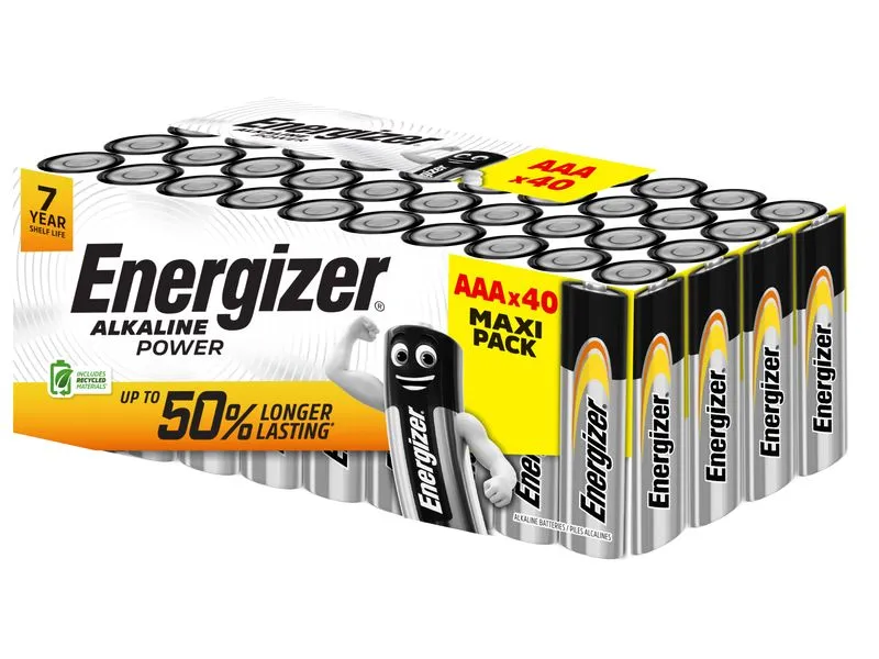Energizer Batterie Alkaline Power AAA , 40 Stück Energizer Batterie Alkaline Power AAA , 40 Stück