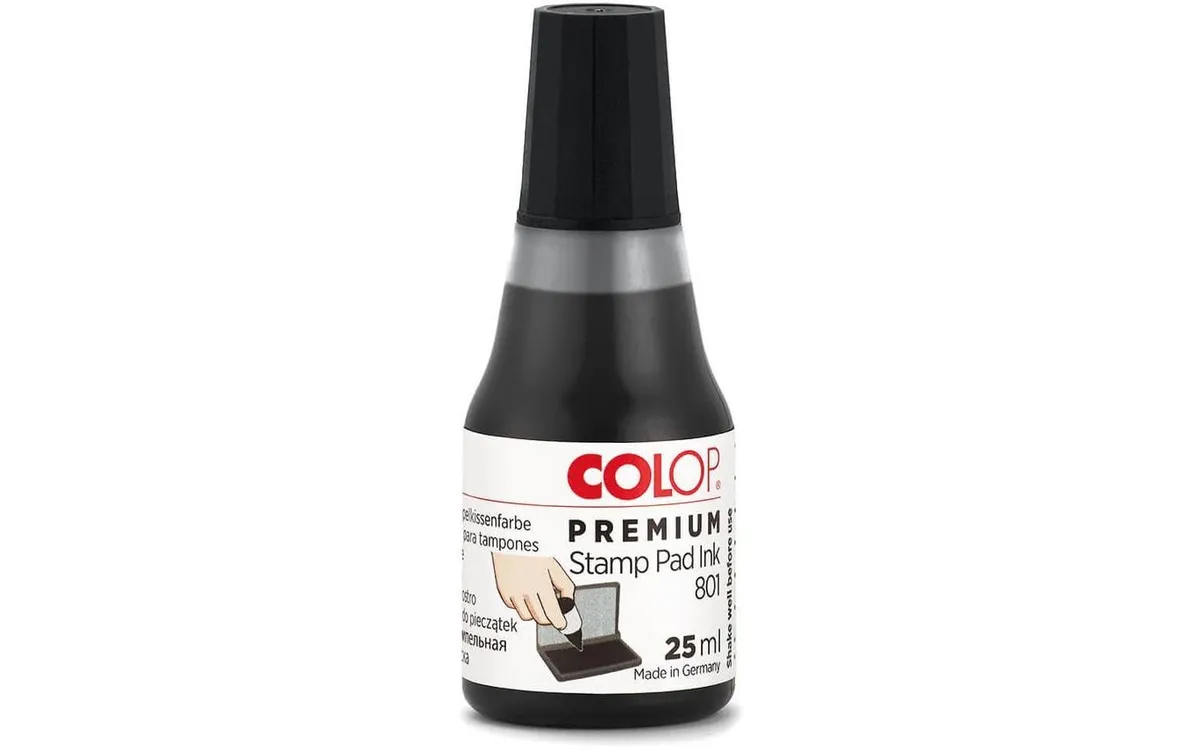 Colop Stempelfarbe 801, 25 ml, Schwarz Colop Stempelfarbe 801, 25 ml, Schwarz