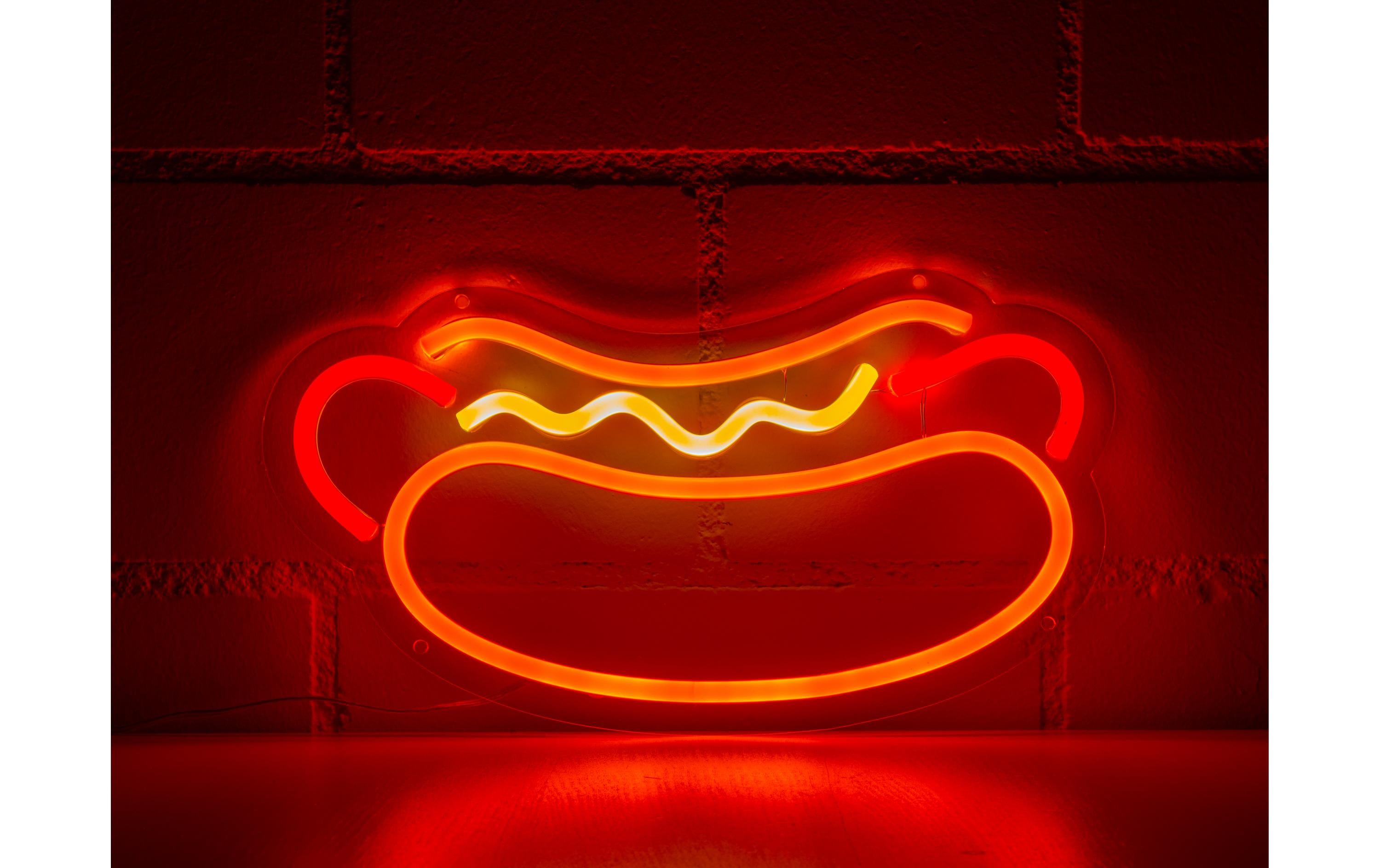 Vegas Lights LED Dekolicht Neonschild Hot Dog 30 x 16.5 cm