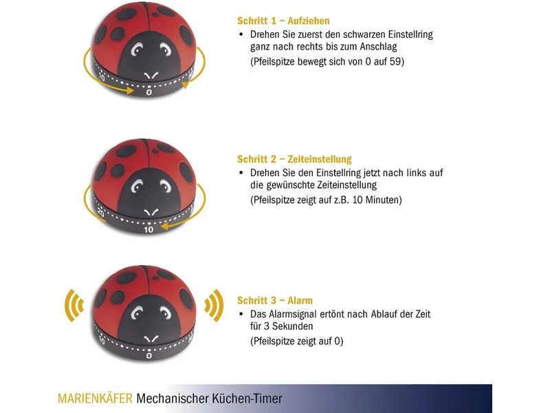 TFA Dostmann Küchentimer Marienkäfer Rot/Schwarz TFA Dostmann Küchentimer Marienkäfer Rot/Schwarz