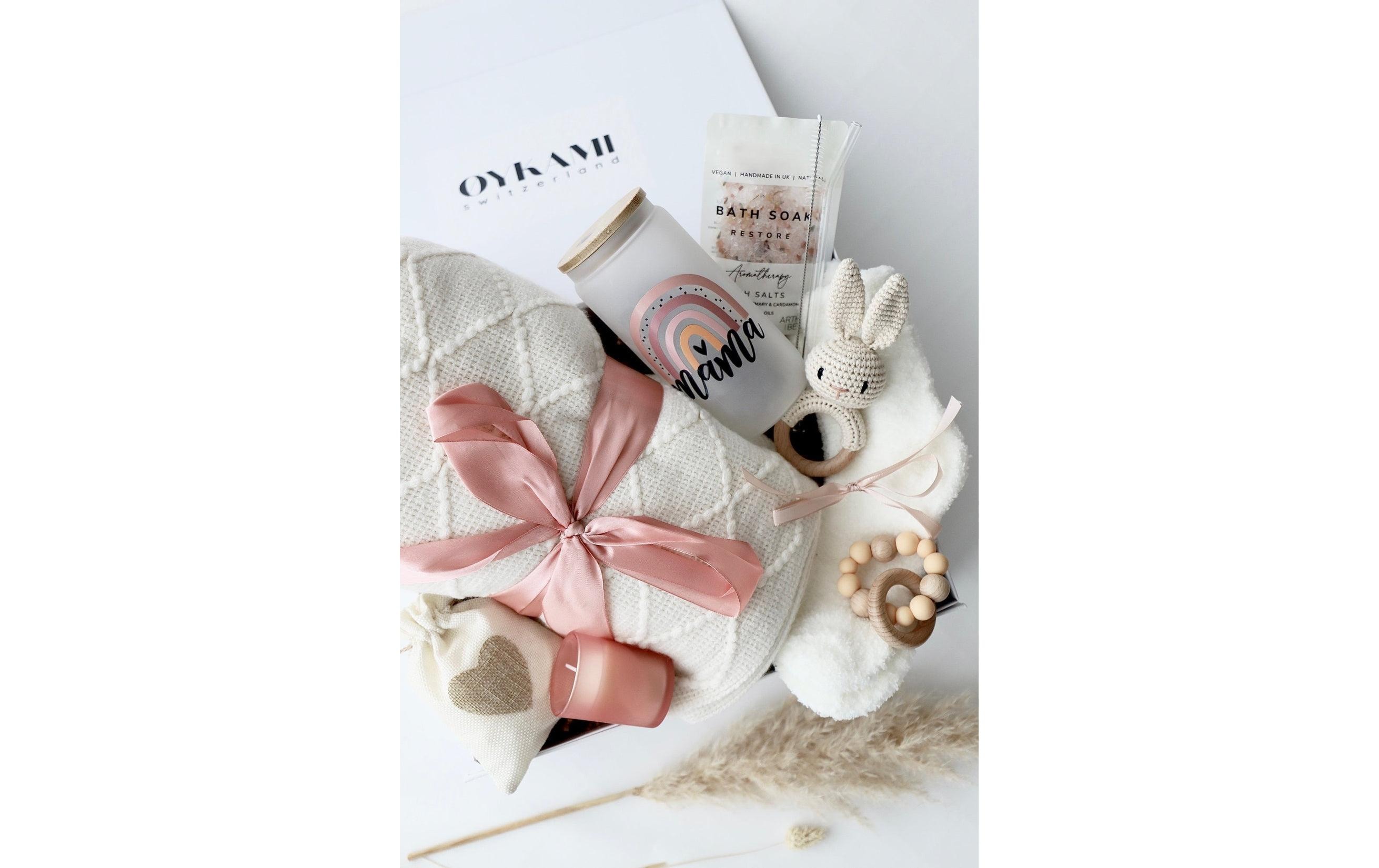 Oykami Mama und Baby Geschenkbox «Kapstadt» Weiss/Rosa