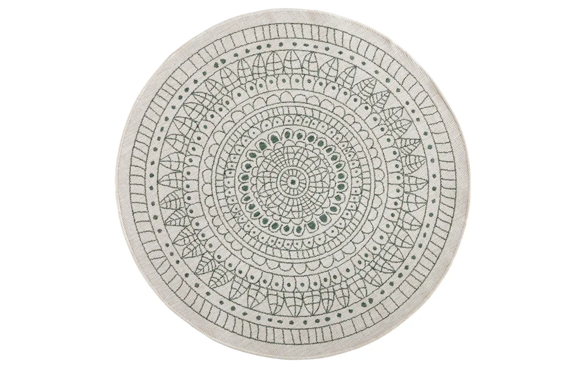 Hanse Home Teppich Porto Ø 140 cm, Grün/Crème Hanse Home Teppich Porto Ø 140 cm, Grün/Crème
