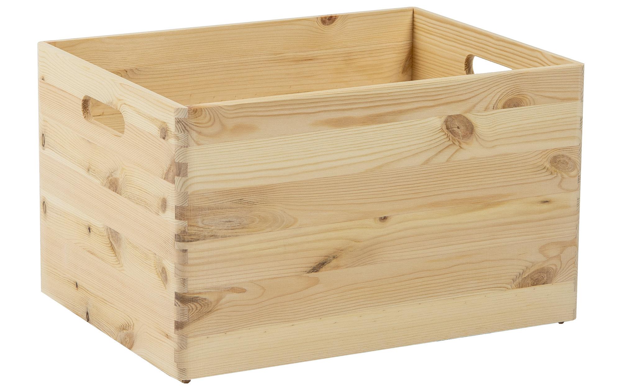 Holz Zollhaus Aufbewahrungskiste Kiefer 30 x 23 x 40 cm, Braun