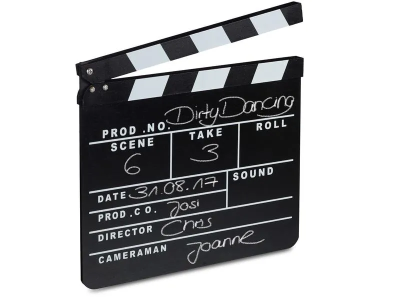 relaxdays Partyaccessoire Filmklappe 26 x 30 cm, Schwarz relaxdays Partyaccessoire Filmklappe 26 x 30 cm, Schwarz