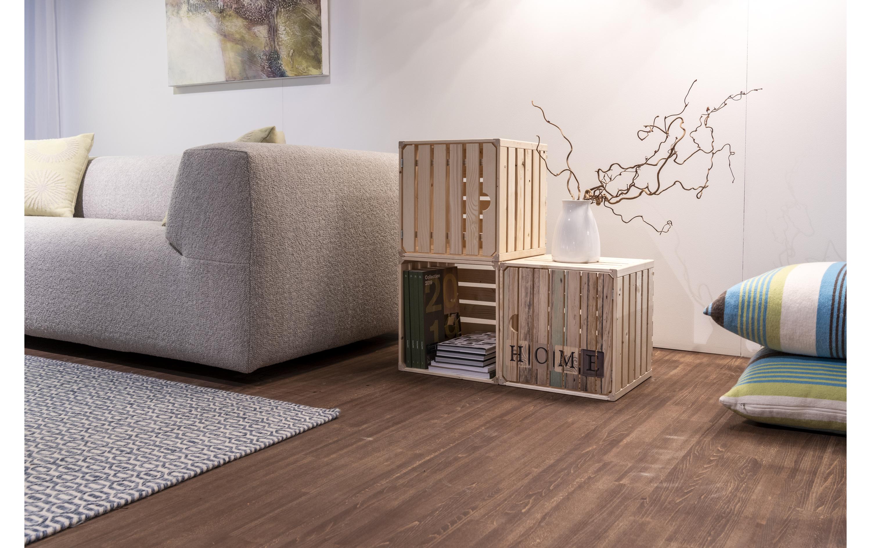 Holz Zollhaus Holzharasse A 35 x 35 cm, mit Tür schweizer Holz