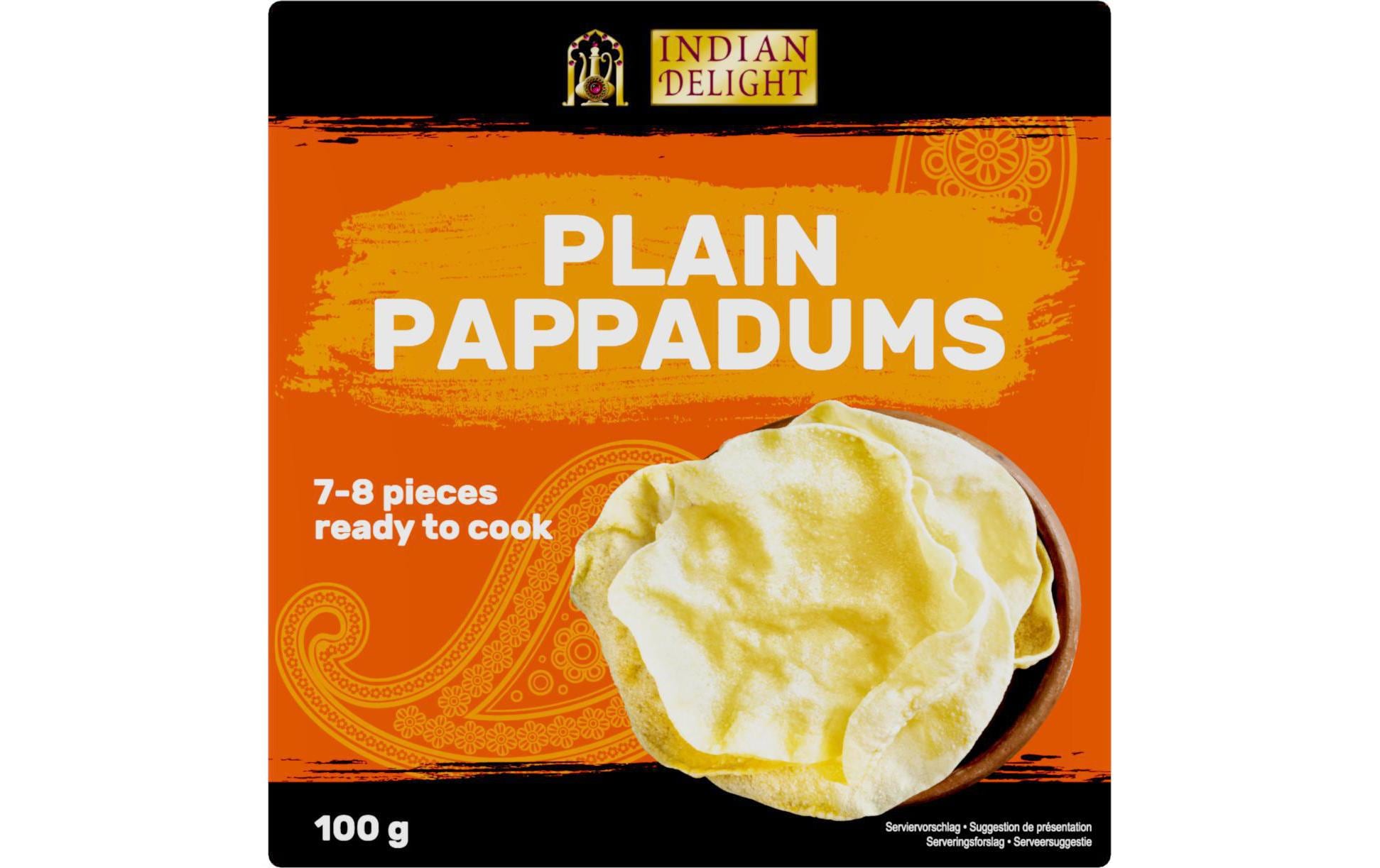 Indian Delight Plain Pappadums 100 g