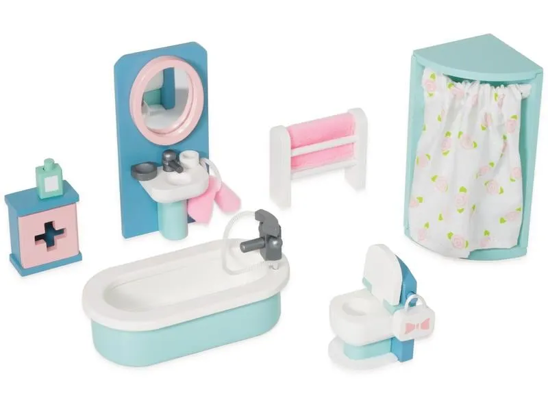LE TOY VAN Puppenhausmöbel Badezimmer Möbel Set LE TOY VAN Puppenhausmöbel Badezimmer Möbel Set