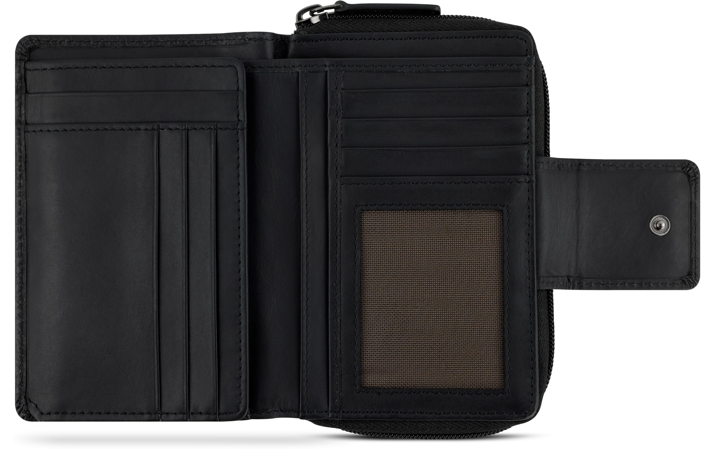 Bugatti Portemonnaie Sina 13.5 cm, Schwarz