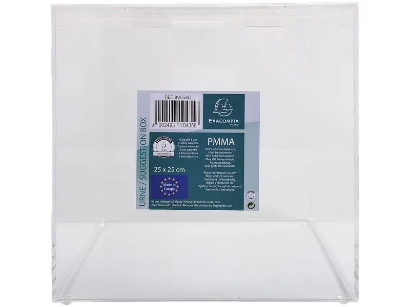 Exacompta Suggestion Box, Transparent Exacompta Suggestion Box, Transparent